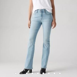 Levi's 725 High Rise Bootcut Jeans - With Stretch- Light Blue Wash | Size 24X28